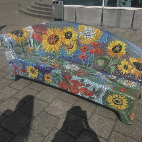 Banc en mosaïque 